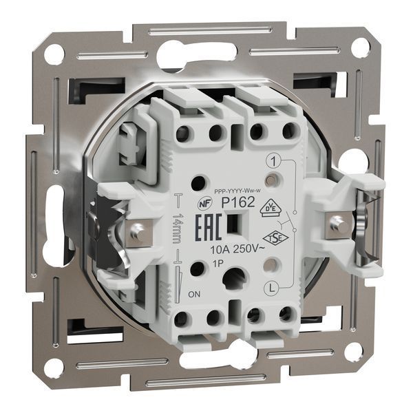 Кнопковий вимикач самозажимний, антрацит, Asfora Schneider Electric EPH0700171 фото