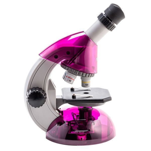 Мікроскоп SIGETA MIXI 40x-640x PURPLE (з адаптером для смартфона) з набором слайдів і аксесуарів 65914 фото