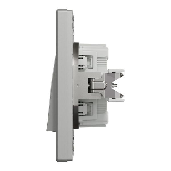 Вимикач одноклавішний самозажимний, алюміній, Asfora Schneider Electric EPH0100161 фото