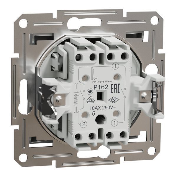 Вимикач двохклавішний самозажимний, алюміній, Asfora Schneider Electric EPH0300161 фото