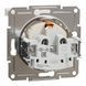 Розетка із заземленням та з кришкою, крем, без рамки Asfora Schneider Electric EPH3170123 фото 2