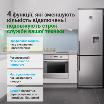 Реле напруги CV2-63 red з контролем струму Zubr 4820120222184 фото