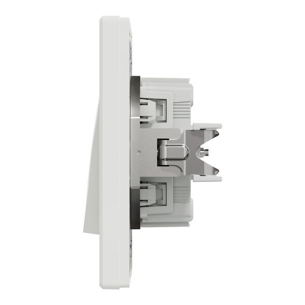 Кнопковий вимикач двоклавішний, самозажимний, білий, Asfora Schneider Electric EPH1100121 фото