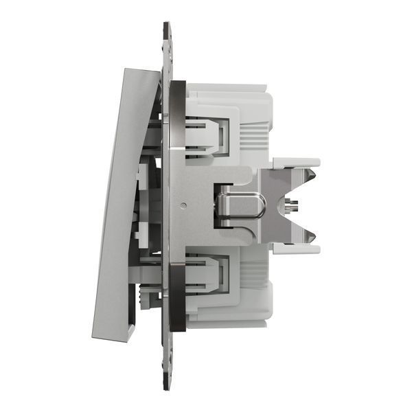 Перемикач одноклавішний самозажимний, алюміній, Asfora Schneider Electric EPH0400161 фото