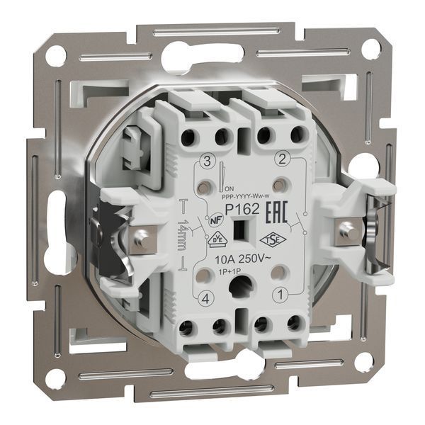 Кнопковий вимикач двоклавішний, білий, без рамки, Asfora Schneider Electric EPH1170121 фото