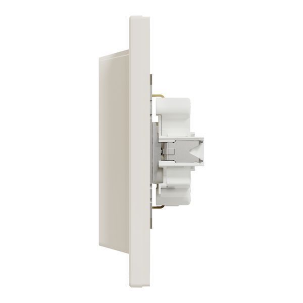 Розетка із заземленням, подвійна, крем Asfora Schneider Electric EPH9900123 фото