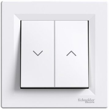 Вимикач для жалюзі, самозажимний, білий, Asfora Schneider Electric EPH1300121 фото