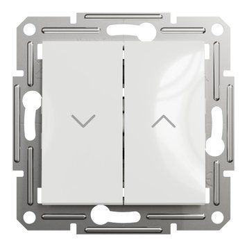 Вимикач для жалюзі, білий, без рамки, Asfora Schneider Electric EPH1370121 фото