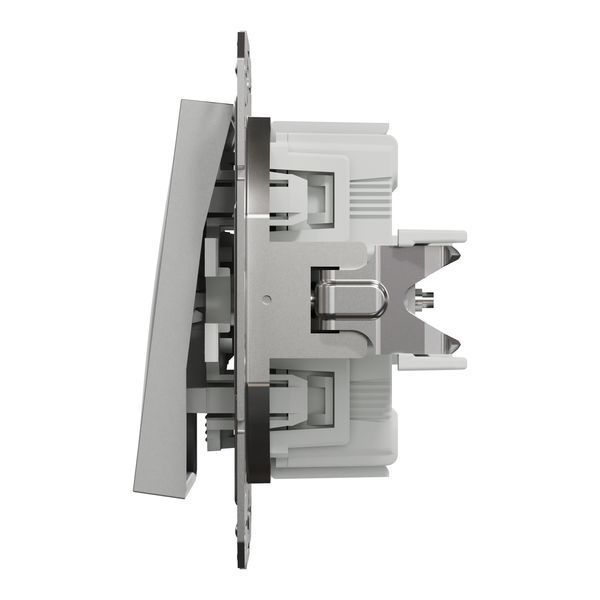 Кнопковий вимикач самозажимний, алюміній, Asfora Schneider Electric EPH0700161 фото