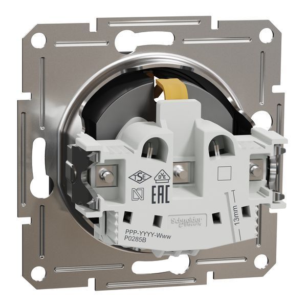 Розетка з заземленням, з захисними шторками, антрацит, Asfora Schneider Electric EPH2900271 фото