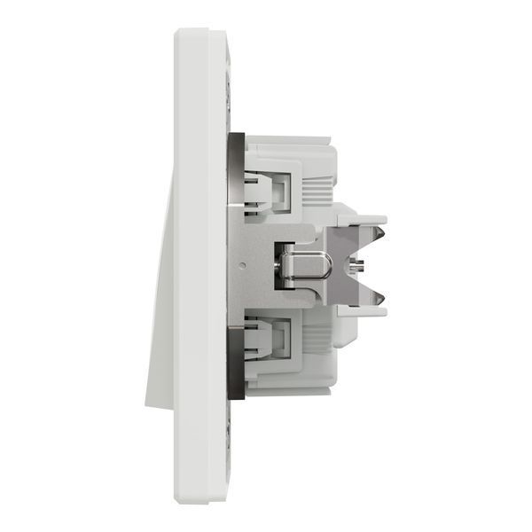 Кнопковий вимикач з підсвіткою, самозажимний, білий, Asfora Schneider Electric EPH1600121 фото