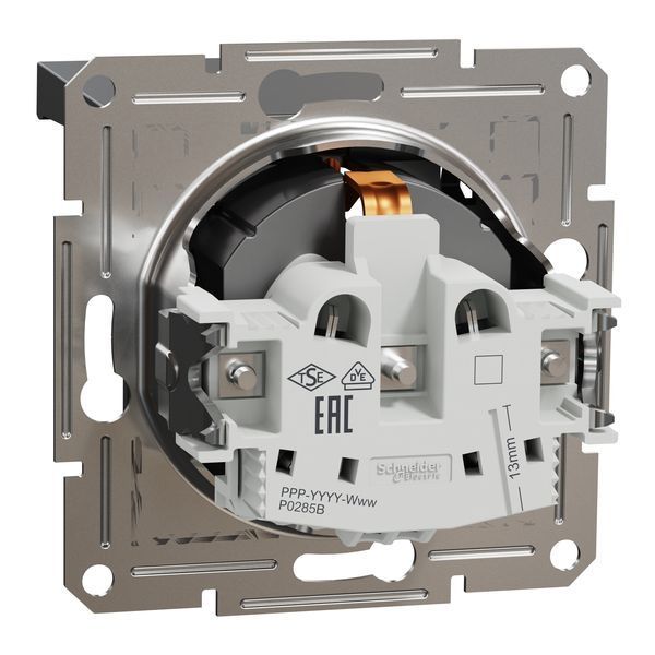 Розетка із заземленням, з кришкою, антрацит, Asfora Schneider Electric EPH3100171 фото