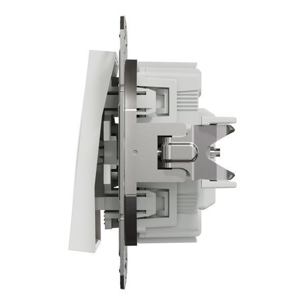 Вимикач одноклавішний з підсвіткою білий, без рамки, Asfora Schneider Electric EPH1470121 фото