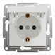 Розетка із заземленням та з кришкою, біла, без рамки Asfora Schneider Electric EPH3170121 фото 1