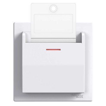 Картковий вимикач механічний, білий, Asfora Schneider Electric EPH6200121 фото
