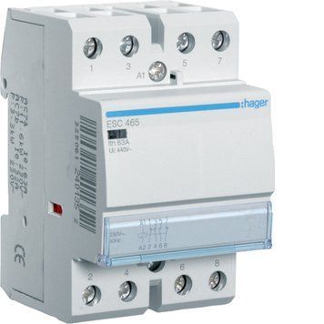 Контактор модульний 63A, 2НВ+2НЗ, 230В Hager ESC465 фото