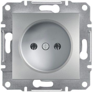 Розетка без заземлення, алюміній, Asfora Schneider Electric EPH3000161 фото