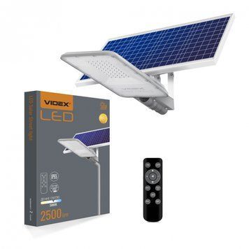 LED ліхтар вуличний автономний VIDEX 30W 5000K VL-SLSO-305 фото