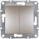 Вимикач двохклавішний самозажимний, бронза, Asfora Schneider Electric EPH0300169 фото 1