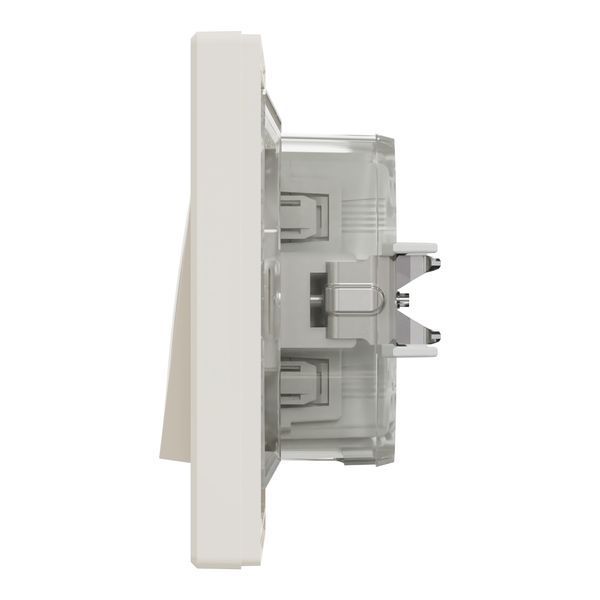 Вимикач одноклавішний самозажимний IP44, крем, Asfora Schneider Electric EPH0100223 фото