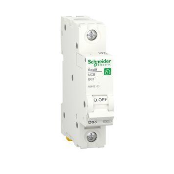 Автоматичний вимикач RESI9 63 A, 1P, В, 6кА Schneider Electric R9F02163 фото