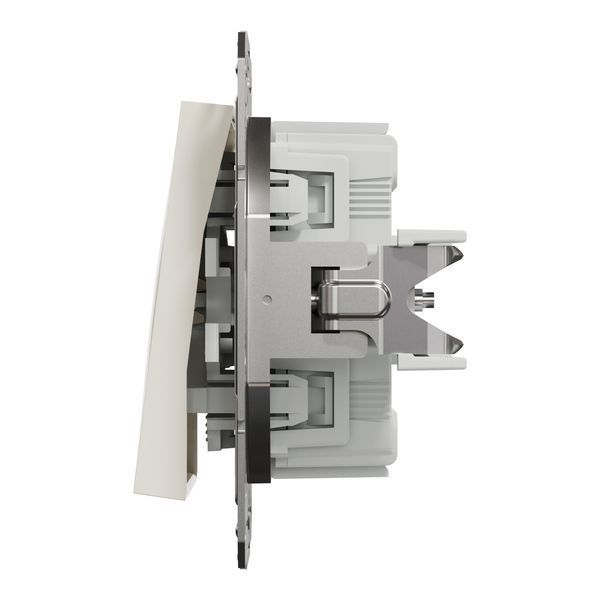 Вимикач одноклавішний без рамки, крем, Asfora Schneider Electric EPH0170123 фото