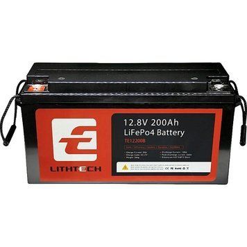 Літій-залізо-фосфатний акумулятор LITHETECH TE12200B LiFePO4 12.8V 200AH з Bluetooth TE12200B фото