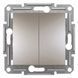 Перемикач двоклавішний самозажимний, бронза, Asfora Schneider Electric EPH0600169 фото 1