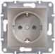 Розетка з заземленням, бронза, Asfora Schneider Electric EPH2900169 фото 1