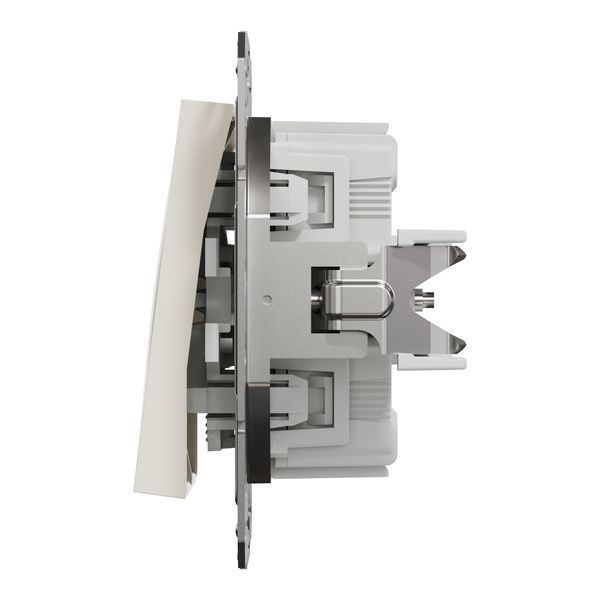 Вимикач двохклавішний, кремовий, без рамки Asfora Schneider Electric EPH0370123 фото