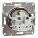 Розетка з заземленням, з захисними шторками, бронза, Asfora Schneider Electric EPH2900269 фото 2