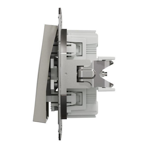 Кнопковий вимикач двоклавішний, самозажимний, бронза, Asfora Schneider Electric EPH1100169 фото