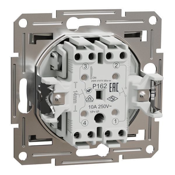 Кнопковий вимикач двоклавішний, самозажимний, бронза, Asfora Schneider Electric EPH1100169 фото