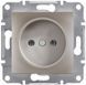 Розетка без заземлення, бронза, Asfora Schneider Electric EPH3000169 фото 1