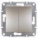 Кнопковий вимикач двоклавішний, самозажимний, бронза, Asfora Schneider Electric EPH1100169 фото 1