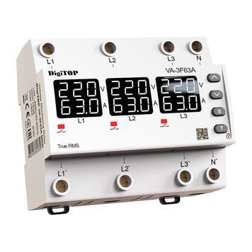 Реле напруги з контролем струму VA-3F40A M6W DigiTOP VA-3F40A M6W фото