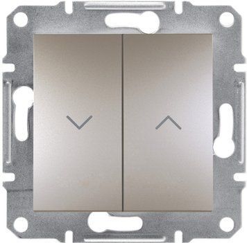 Вимикач для жалюзі, самозажимний, бронза, Asfora Schneider Electric EPH1300169 фото