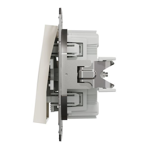 Перемикач одноклавішний крем, без рамки, Asfora Schneider Electric EPH0470123 фото