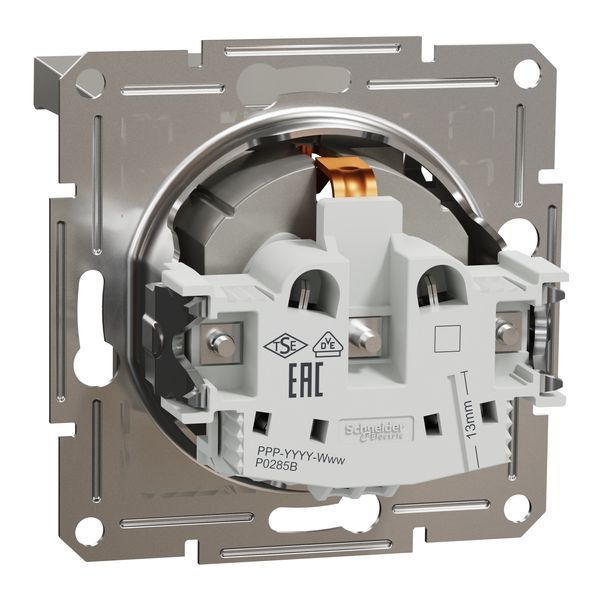 Розетка із заземленням, з кришкою, бронза, Asfora Schneider Electric EPH3100169 фото