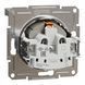 Розетка із заземленням, з кришкою, бронза, Asfora Schneider Electric EPH3100169 фото 2
