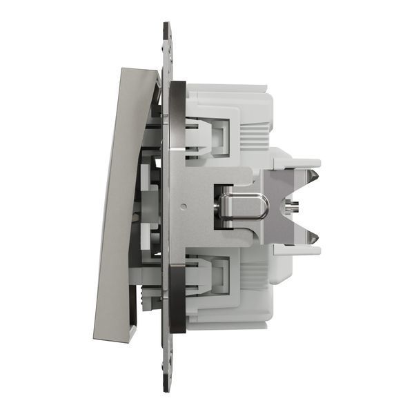Кнопковий вимикач з підсвіткою, самозажимний, бронза, Asfora Schneider Electric EPH1600169 фото