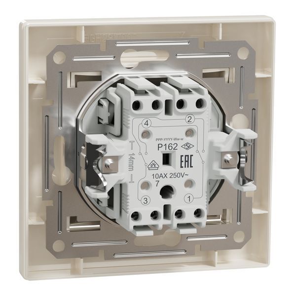 Перемикач перехресний самозажимний, крем, Asfora Schneider Electric EPH0500123 фото