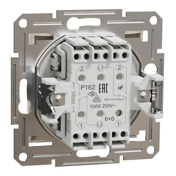 Перемикач двоклавішний, крем, без рамки Asfora Schneider Electric EPH0670123 фото