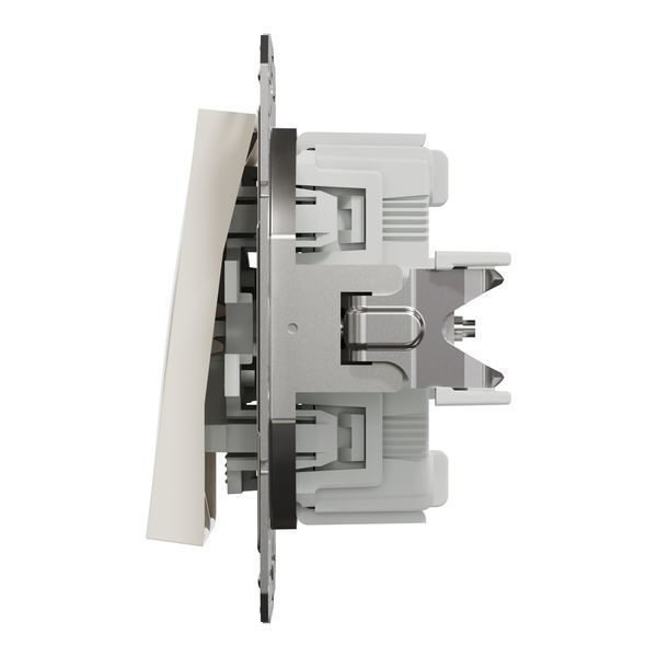 Перемикач двоклавішний, крем, без рамки Asfora Schneider Electric EPH0670123 фото