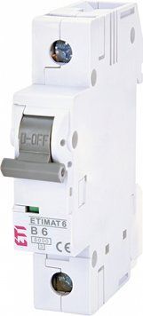 Автоматичний вимикач ETIMAT 6 1p B 6А (6kA) 2111512 фото