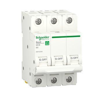 Автоматичний вимикач RESI9 6 А, 3P, В, 6кА Schneider Electric R9F02306 фото