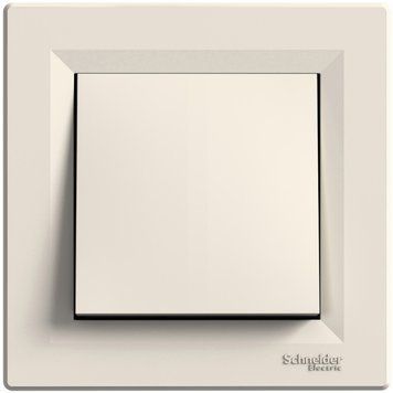 Кнопковий вимикач крем, без рамки, Asfora Schneider Electric EPH0770123 фото