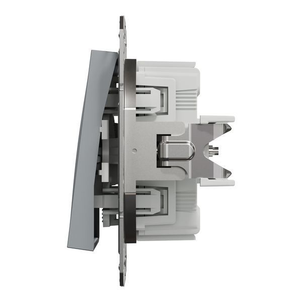 Перемикач одноклавішний самозажимний, сталь, Asfora Schneider Electric EPH0400162 фото