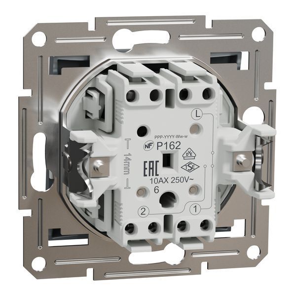Перемикач одноклавішний самозажимний, сталь, Asfora Schneider Electric EPH0400162 фото