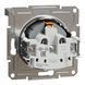 Розетка із заземленням, з кришкою, сталь, Asfora Schneider Electric EPH3100162 фото 2